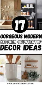 17 Gorgeous Modern Kitchen Countertop Decor Ideas - Chic In Cubicles
