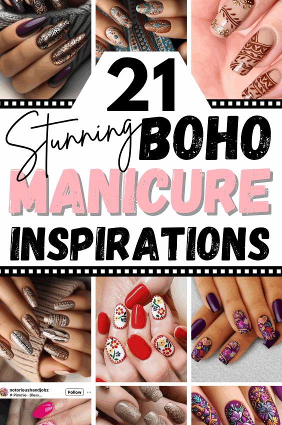 Boho inspired manicure